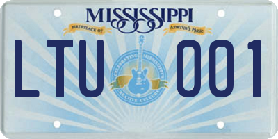 MS license plate LTU001