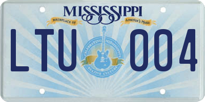 MS license plate LTU004