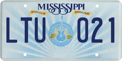 MS license plate LTU021