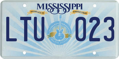 MS license plate LTU023