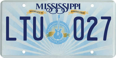 MS license plate LTU027