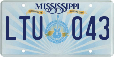 MS license plate LTU043