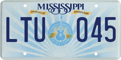 MS license plate LTU045