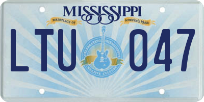 MS license plate LTU047