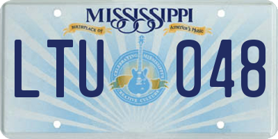 MS license plate LTU048