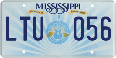 MS license plate LTU056
