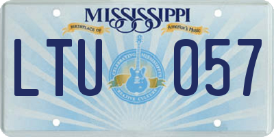MS license plate LTU057