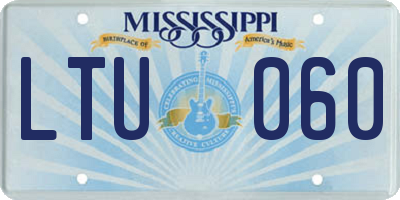 MS license plate LTU060