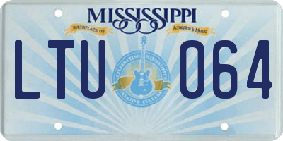 MS license plate LTU064