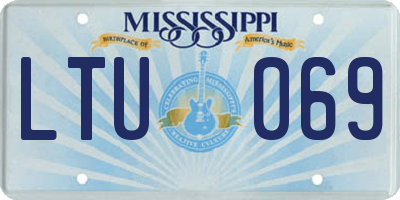 MS license plate LTU069