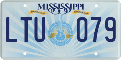 MS license plate LTU079