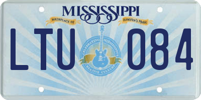 MS license plate LTU084