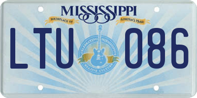 MS license plate LTU086