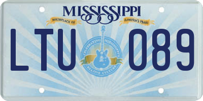 MS license plate LTU089