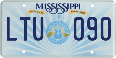 MS license plate LTU090