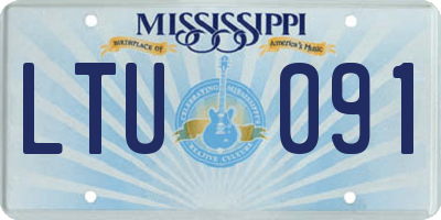 MS license plate LTU091