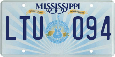 MS license plate LTU094