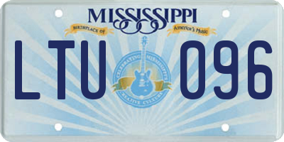 MS license plate LTU096