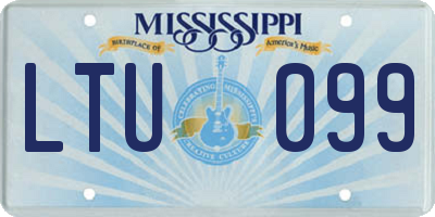 MS license plate LTU099