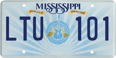 MS license plate LTU101