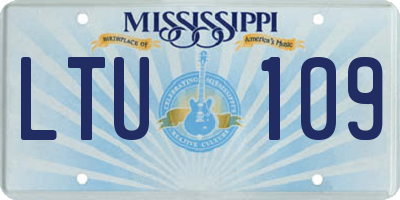 MS license plate LTU109