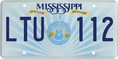 MS license plate LTU112