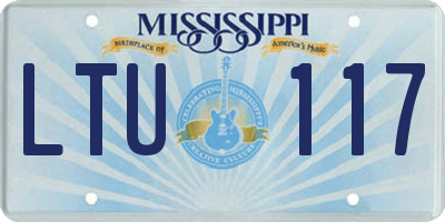 MS license plate LTU117