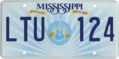 MS license plate LTU124