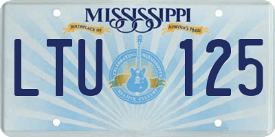 MS license plate LTU125