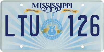 MS license plate LTU126