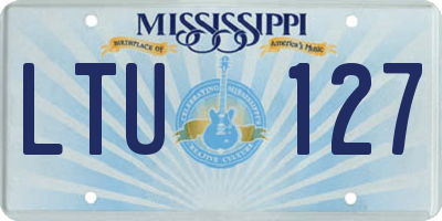 MS license plate LTU127