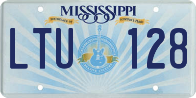 MS license plate LTU128