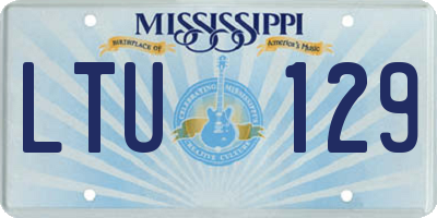 MS license plate LTU129