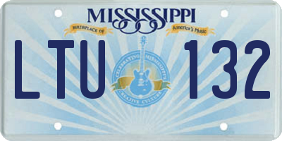 MS license plate LTU132