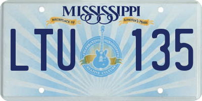 MS license plate LTU135