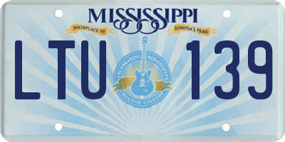 MS license plate LTU139