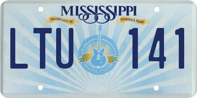 MS license plate LTU141