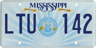 MS license plate LTU142