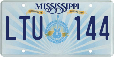 MS license plate LTU144