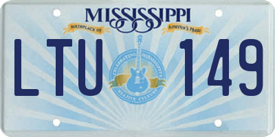MS license plate LTU149