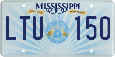 MS license plate LTU150