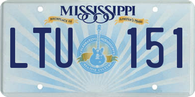 MS license plate LTU151