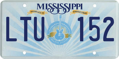 MS license plate LTU152