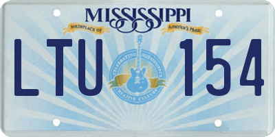 MS license plate LTU154