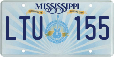 MS license plate LTU155