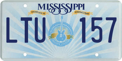 MS license plate LTU157