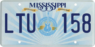 MS license plate LTU158