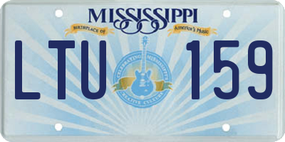 MS license plate LTU159