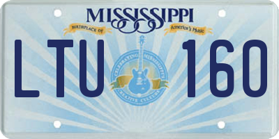 MS license plate LTU160