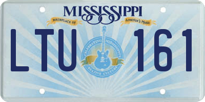 MS license plate LTU161